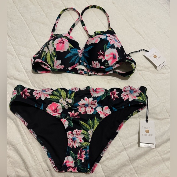 Shade & Shore Other - NWT Shade & Shore floral bikini set 34B